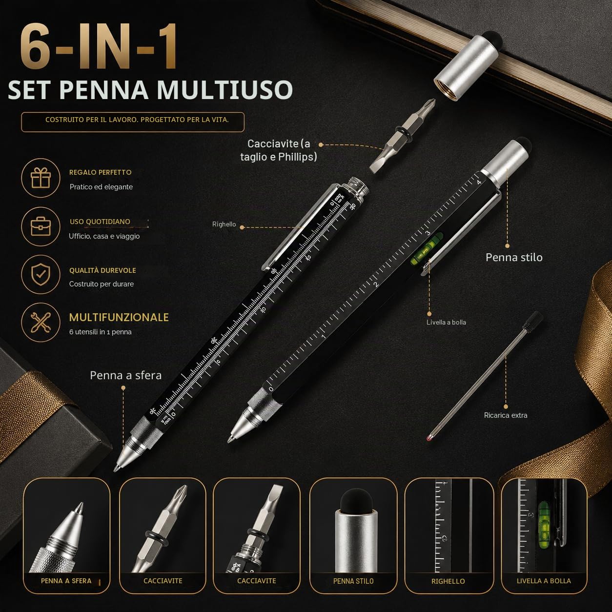 Set Regalo da Uomo Orologio da Polso Cintura Portachiavi Occhiali da Sole Regalo da Uomo Festa Del Papà Regalo di San Valentino matrimonio Natale Fidanzato Set Regalo(SetC)
