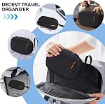 Teskyer Cable Organizer Bag, Portable Electronics Travel Organizer, Etanche Accessoires électroniques Boîtier de rangement, Compact Design tech Pouch, Accessoires de voyage, (Noir, S)
