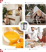 Vista 6 de Ourokhome Manual Food Processor Vegetable Chopper, Portable Hand Pull String Garlic Mincer Onion Cutter for Veggies, Ginger, Fruits, Nuts, Herbs
