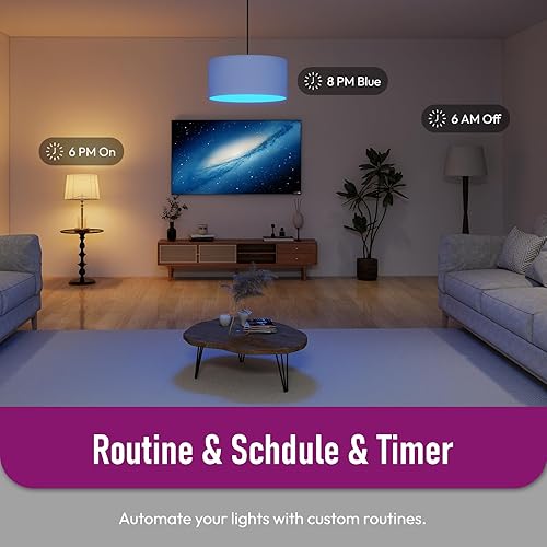 Miniatura 7 de Bombillas Alexa equivalentes a 130 W, bombillas inteligentes que funcionan directamente con Alexa, bombilla RGBCW que cambia de color, 90+CRI,