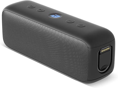 BOGASING G6 Bluetooth Speaker, Portable Wireless Speakers with 30W Loud Stereo Sound, 35H Playtime, IPX6 Waterproof, Bluetooth 5.3, EQ, TF-Card, AUX, USB Stick, Outdoor Speaker for Party Black