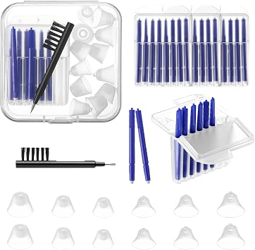 Hearing Amplifier Cleaning Tools, Compatible with Audien Hearing Aid Kit Includes 6 Sizes Silicone Dome, Cleaning Brush with Screwdriver Wax Guards Filter and Carrying Case11 Pcs