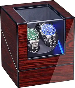 ANWBROAD Watch Winder for Automatic Watches with Quiet Motor and LED Backlight