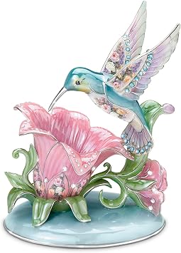 The Bradford Exchange Lena Liu Porcelain Hummingbird Accent Lamp Radiant Gardens