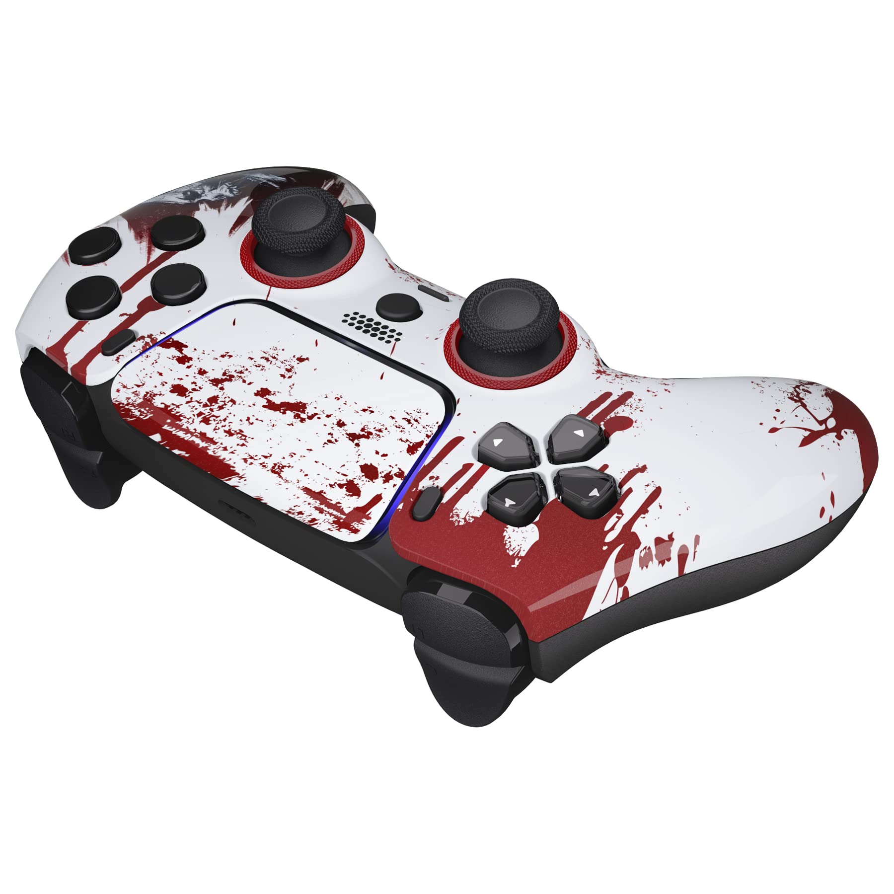 eXtremeRate Luna Cover Ricambio per ps5 Controller,Custodia Copertura Frontale Scocca Shell Ridisegnato&Touchpad&Anelli Compatibile con ps5 Joystick BDM 010/020/030/040/050-Zombie