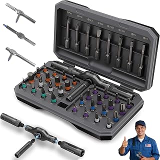 Tools Multitool Set,Magnetic Ratchet Screwdriver Set,24/32/42/66-in-1 Precision Multi-Bit Screwdriver Combination Kit with T Handle for Men DIY Assembly,Appliance,Electronics Home Daily Repair (42in1)