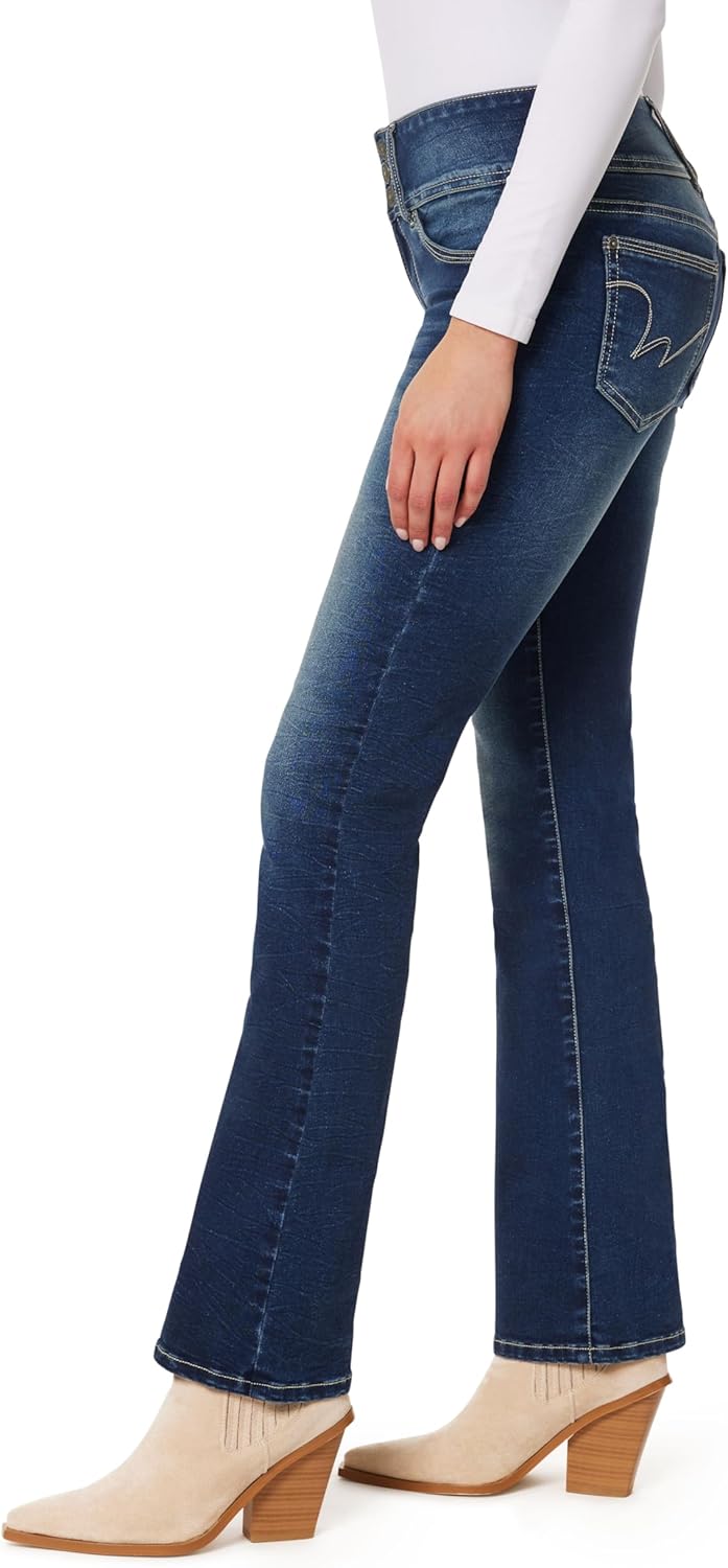 WallFlower Women's Sassy Bootcut High Rise Insta Soft Juniors Jeans - Image 3