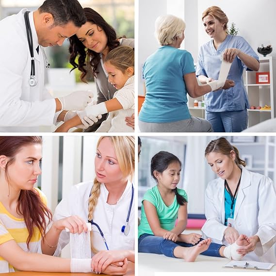 8 Pack Sterile Gauze Stretch Bandage Roll, 4.5 Inch x 4.1 Yards 6 Ply Approved, Kerlix Gauze Bandage Rolls