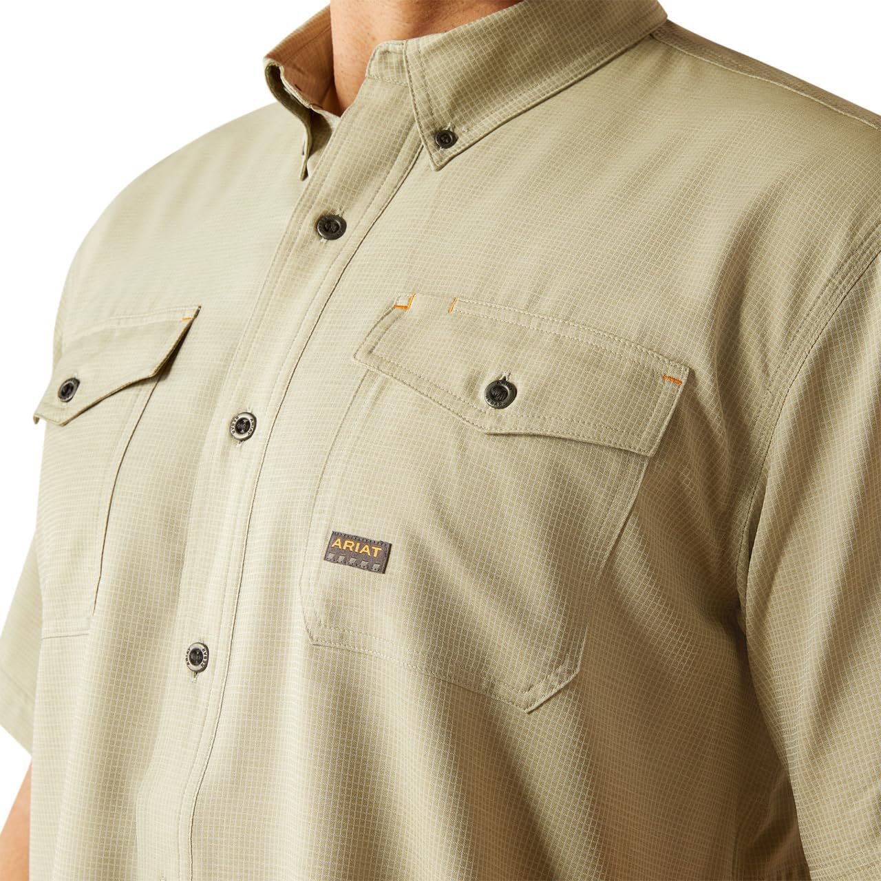 ARIAT Mens Rebar Made Tough Venttek Durastretch Work ShirtShirt