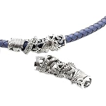 Pack 10 Dragon Sliders for Charm Bracelet Making Bracelet Necklace Beading 7.5mm Hole Antique Silver