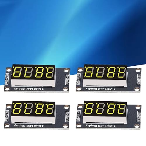 Miniatura 4 de 4PCS LED Display Digital Tube 4 dígitos 7 segmento 0.36in TM1637 Drive Chip Tube Clock Display Module (Amarillo MRA110C)