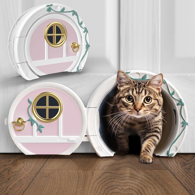 Porta para Gatos Gnome® para Portas Internas Purrfect Portal, Modelo Gnome Door, Grande
