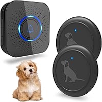 Vista 1 de Timbre de puerta para perro para entrenamiento de orinal, timbre inalámbrico para puerta de perro que funciona a 1000 pies con botón táctil