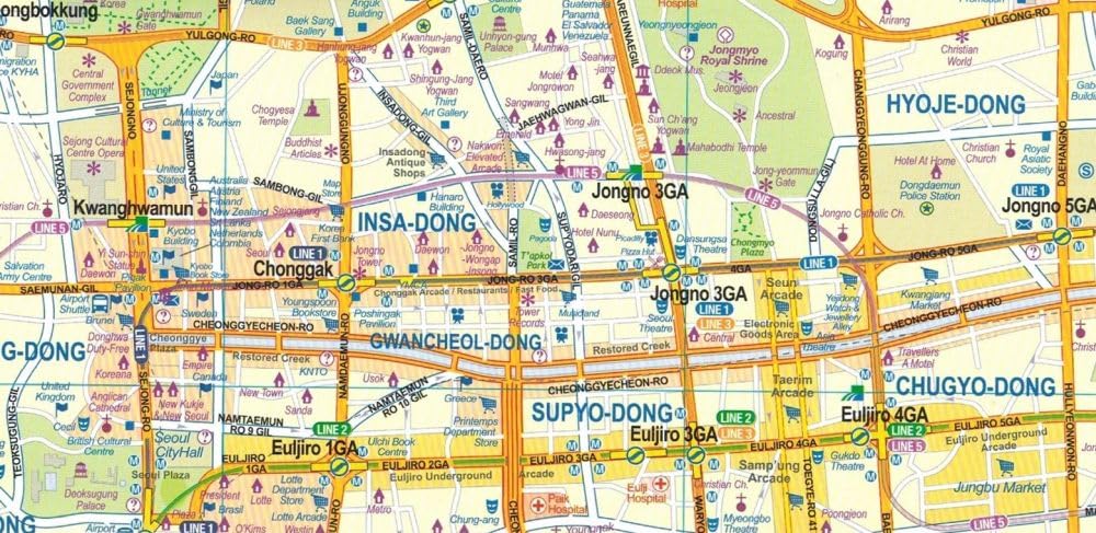 SOUTH KOREA & SEOUL: 1:550000