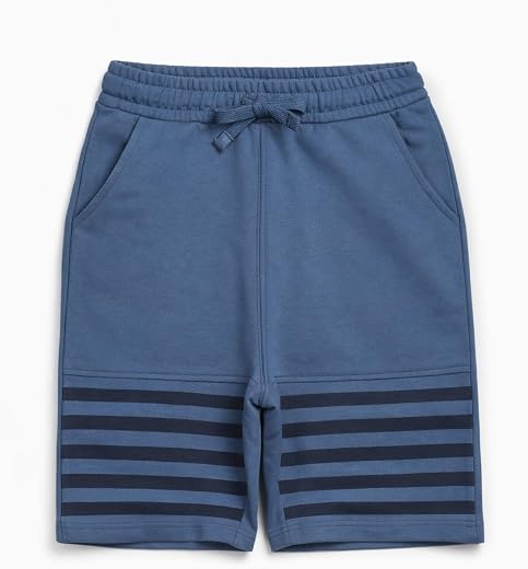 Alan Jones Clothing Boys Casual Bermuda Shorts | Placement Print | French Terry | Regular Fit | Drawstring Closure | Age ...