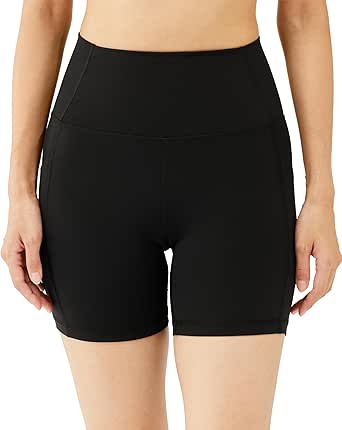 Amazon Essentials ヨガ バイカーショーツ ハイウエスト 吸湿発散素材 高通気性 トレーニングウェア ランニング スポーツ スーパーソフト レディース