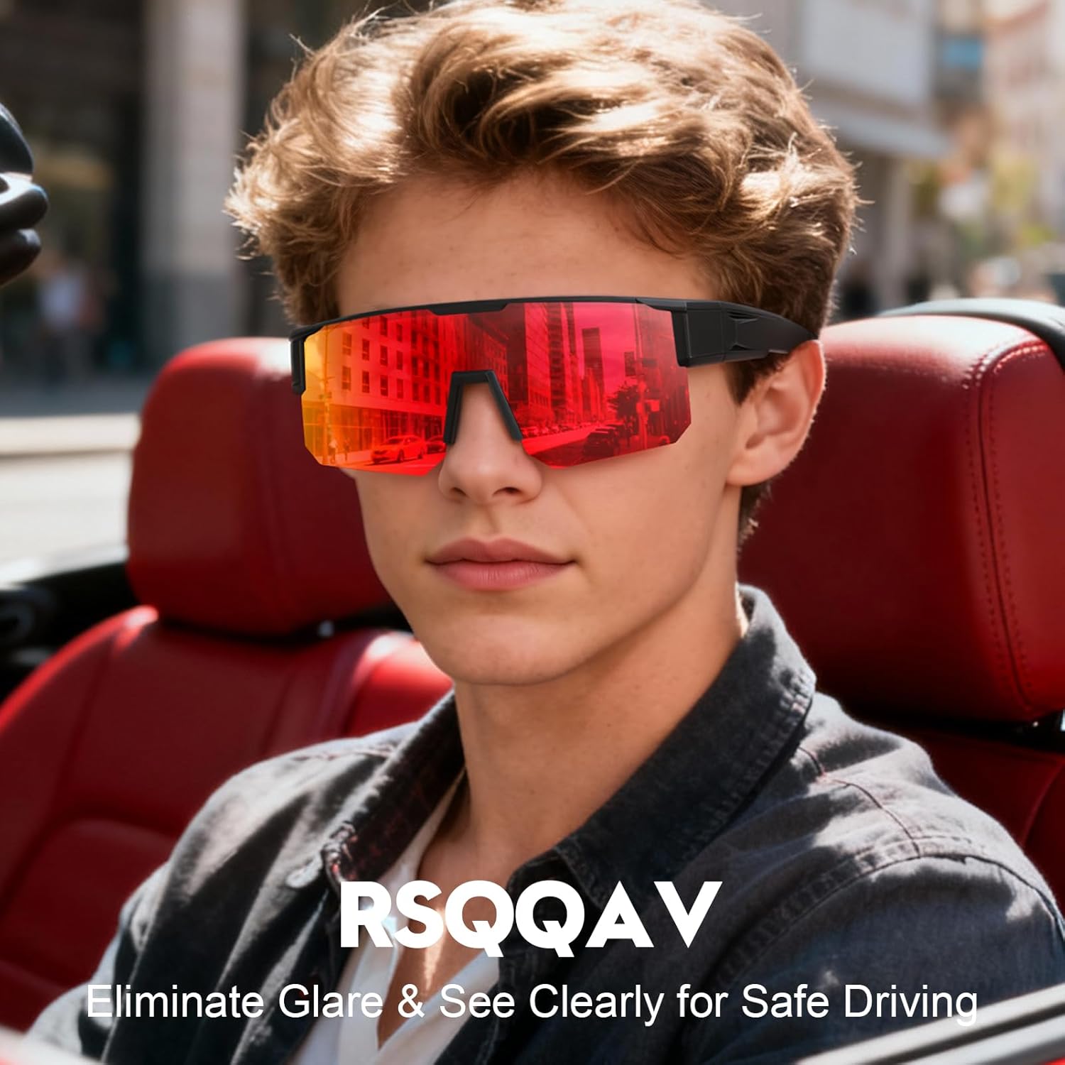 Polarized Fit Over Glasses Sunglasses for Men Women,UV400 Bike Wrap Around Fitover Shades Driving Fishing Cycling - Image 2