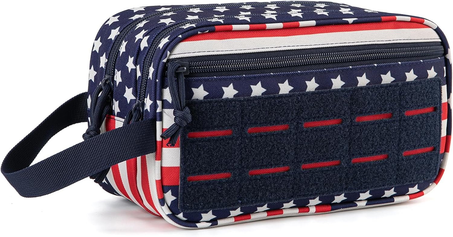 QT&QY Tactical Toiletry Bag for Men Hygiene Bag EDC Military Tool Molle Pouches Small Dopp Kit Mens Shaving Kit Travel Shower Bags