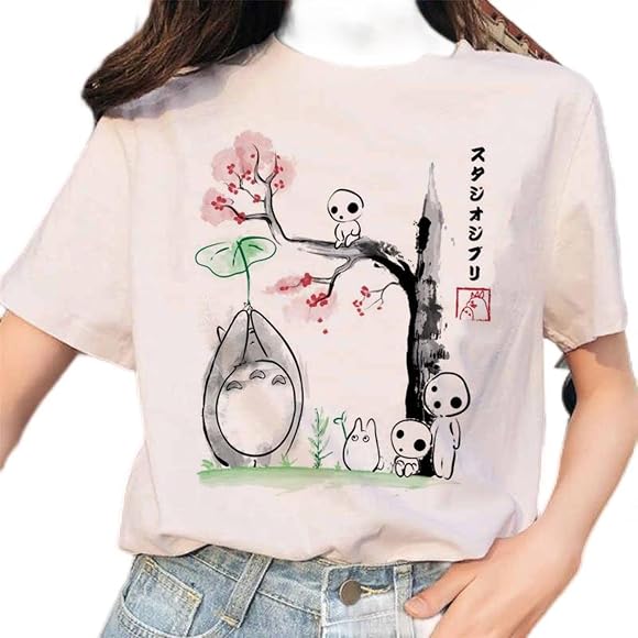 New totoro Spirited Away Studio Ghibli Femme T-Shirt Japanese 