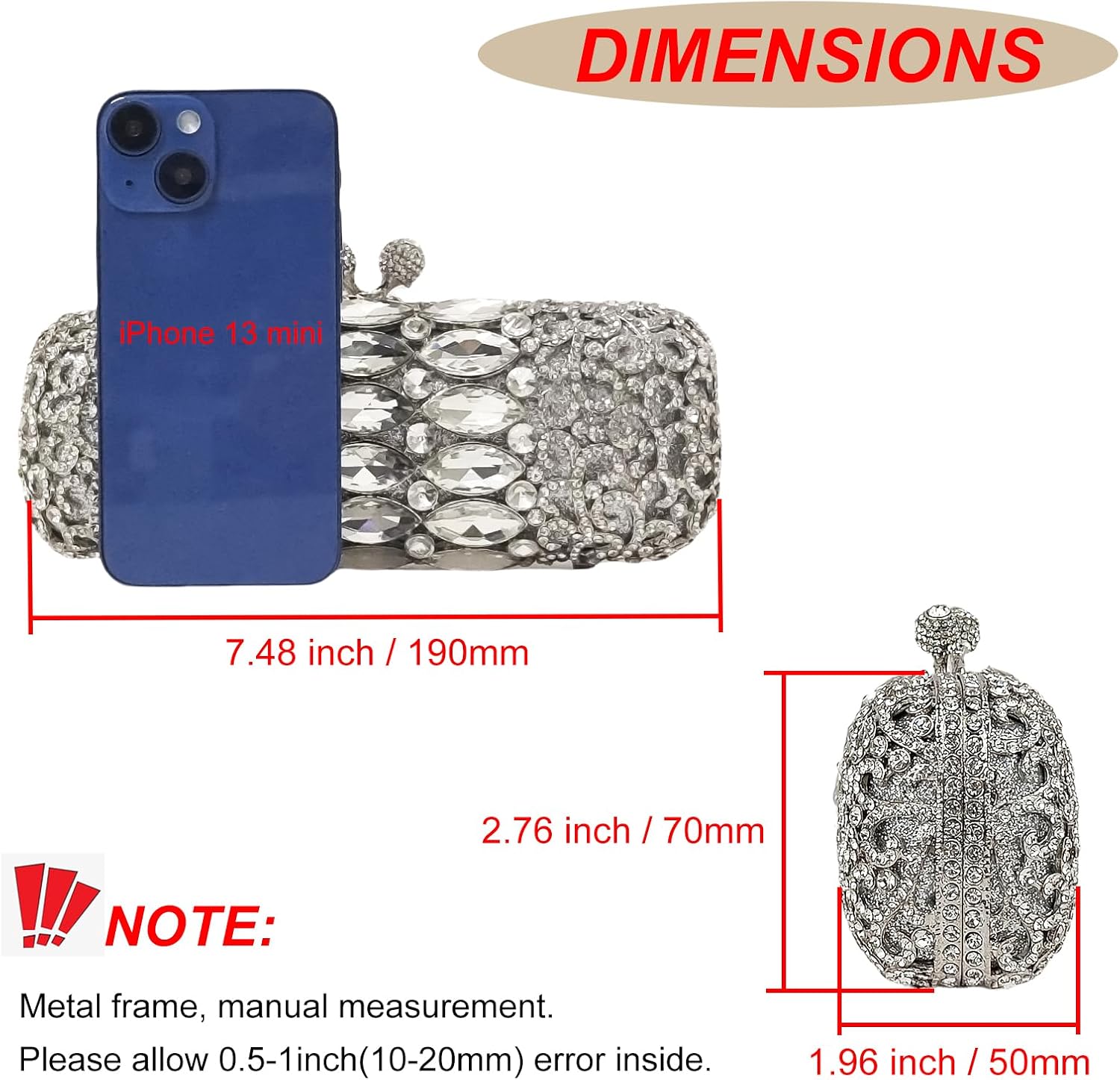 Elegant Cylindrical Crystal Handbag Unique Diamond Evening Bag Women Bridal Party Bag Wedding Clutch Purse