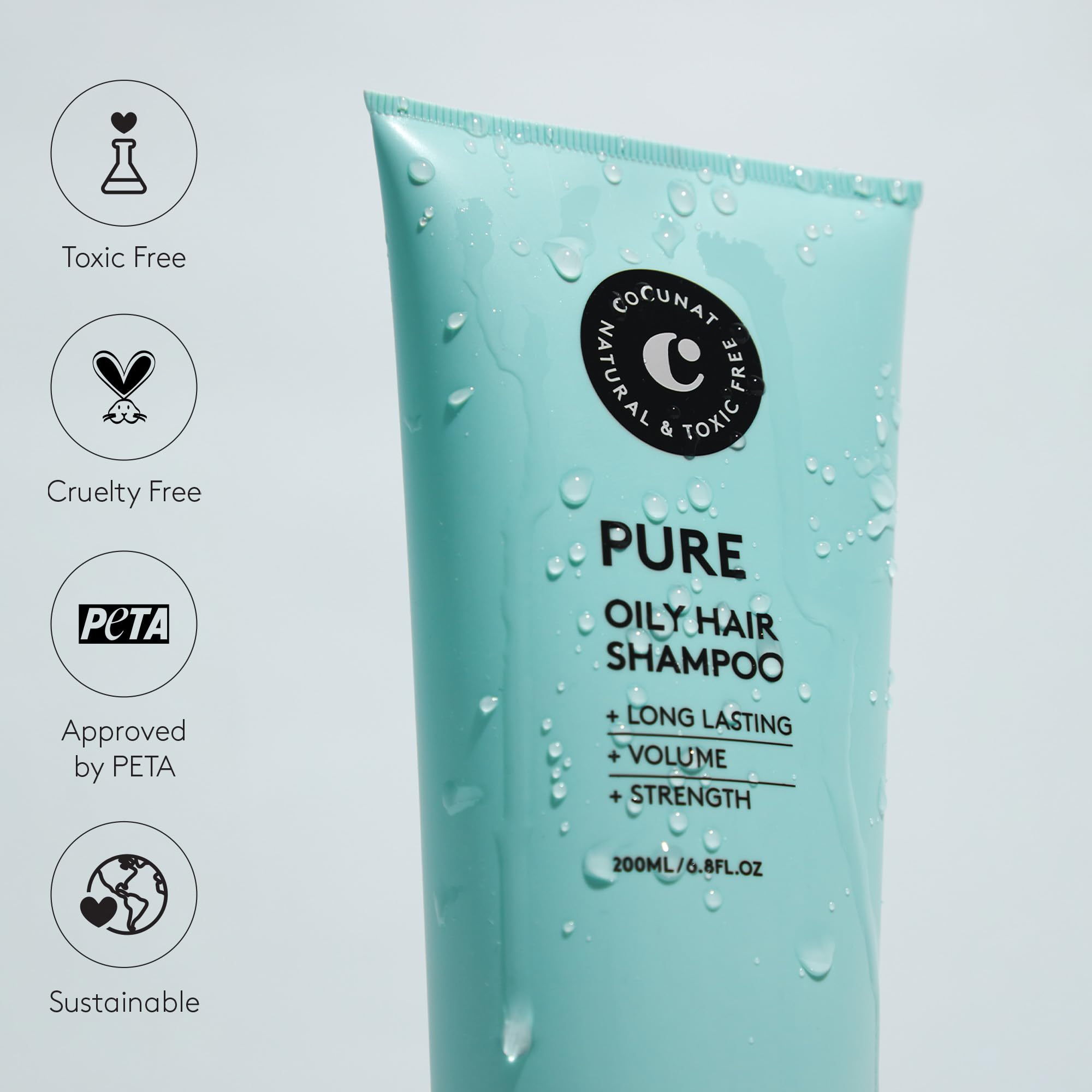 COCUNAT Pack Pure, Rutina para Pelo Graso, Champú y Acondicionador Natural | Pack de detox capilar con activos naturales para un cabello fuerte y voluminoso. Limpia, nutre y fortalence el cabello graso.
