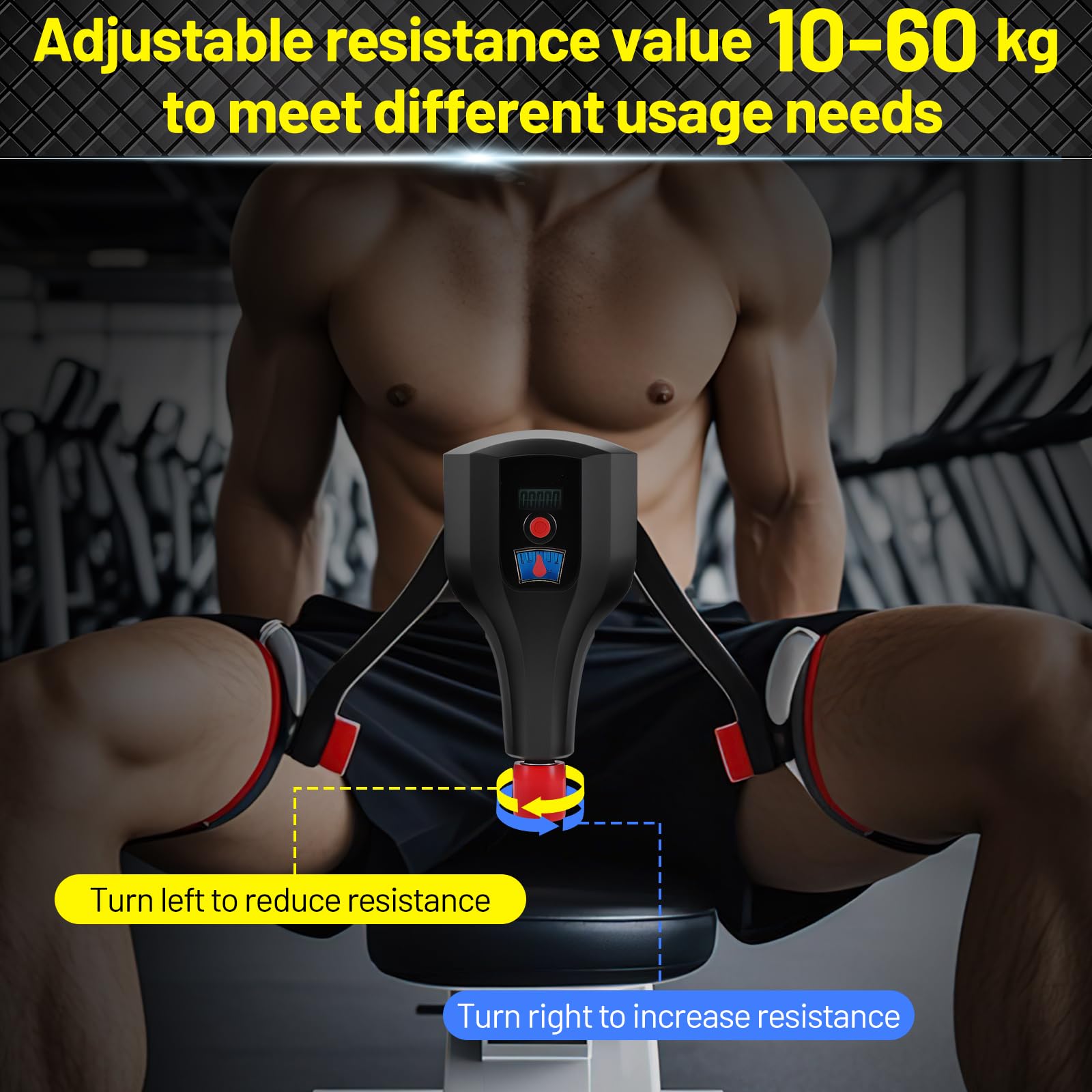 Appareil pour Muscler Le Périnée Femme 10-60 kg, 3en1 Kegel Periné Homme, Appareil Usculation Fessier, Appareil d'entraînement pour Les Cuisses pour Le Plancher Pelvien, Les Hanches, Les Bras