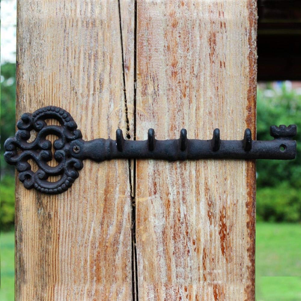 Ancienne clé en fer forgé crochet mural en fonte rustique pour décoration