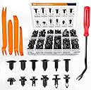 GOOACC - GRC-33 240PCS Bumper Retainer Clips Car Plastic Rivets Fasteners Push Retainer Kit Most Popular Sizes Auto Push Pin Rivets Set -Door Trim Panel Fender Clips for GM Ford Toyota Honda Chrysler