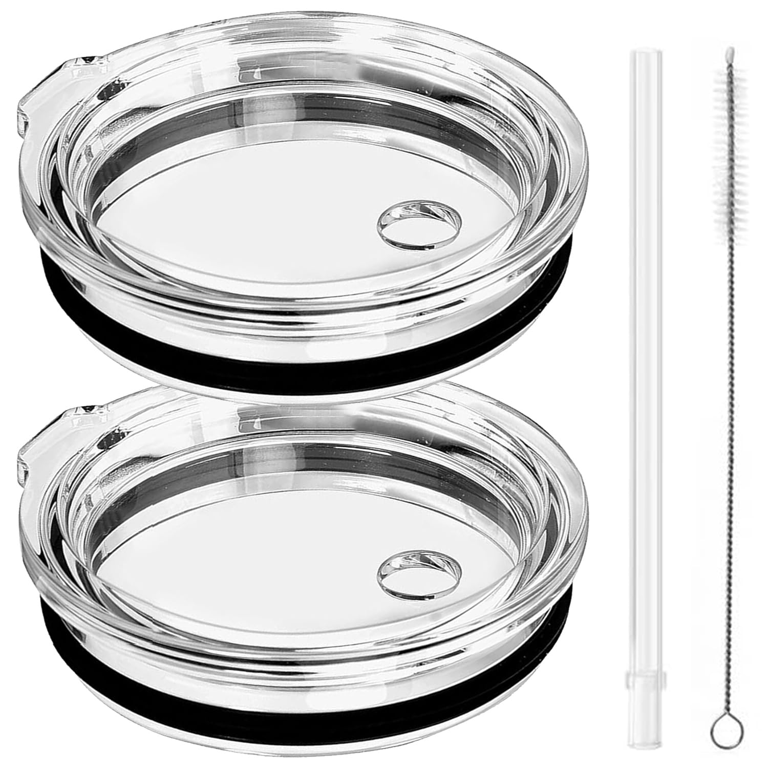 LUCEMILL Straw Lids for YETI Rambler 26 oz Cup 30 oz Tumbler, 35 oz Straw Mug,2 Pcs 30 oz Tumbler Lids for Yeti Tumbler, Spill Proof Covers