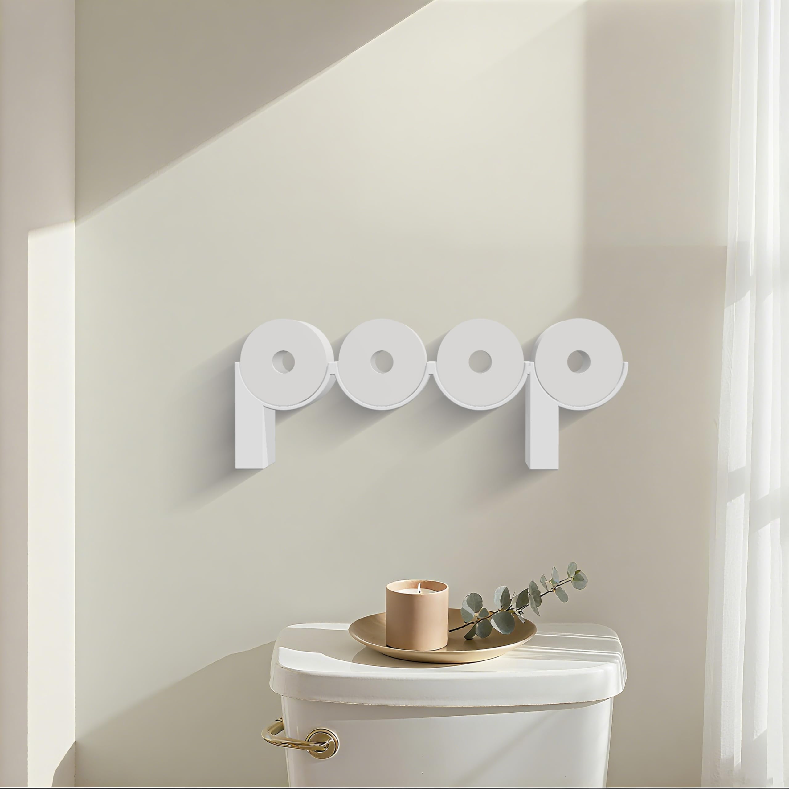 Poop Toilet Paper Holder Stand, 3D Printed Funny Bathroom Decor — Amazon image 2
