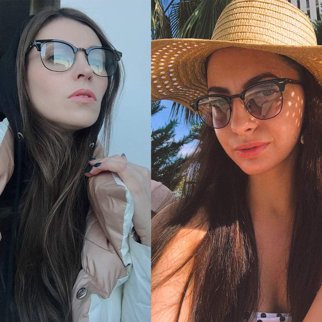 Semi Rimless Polarized Sunglasses Men Photochromic Sun Glasses Women Unisex TY201903 - Image 4