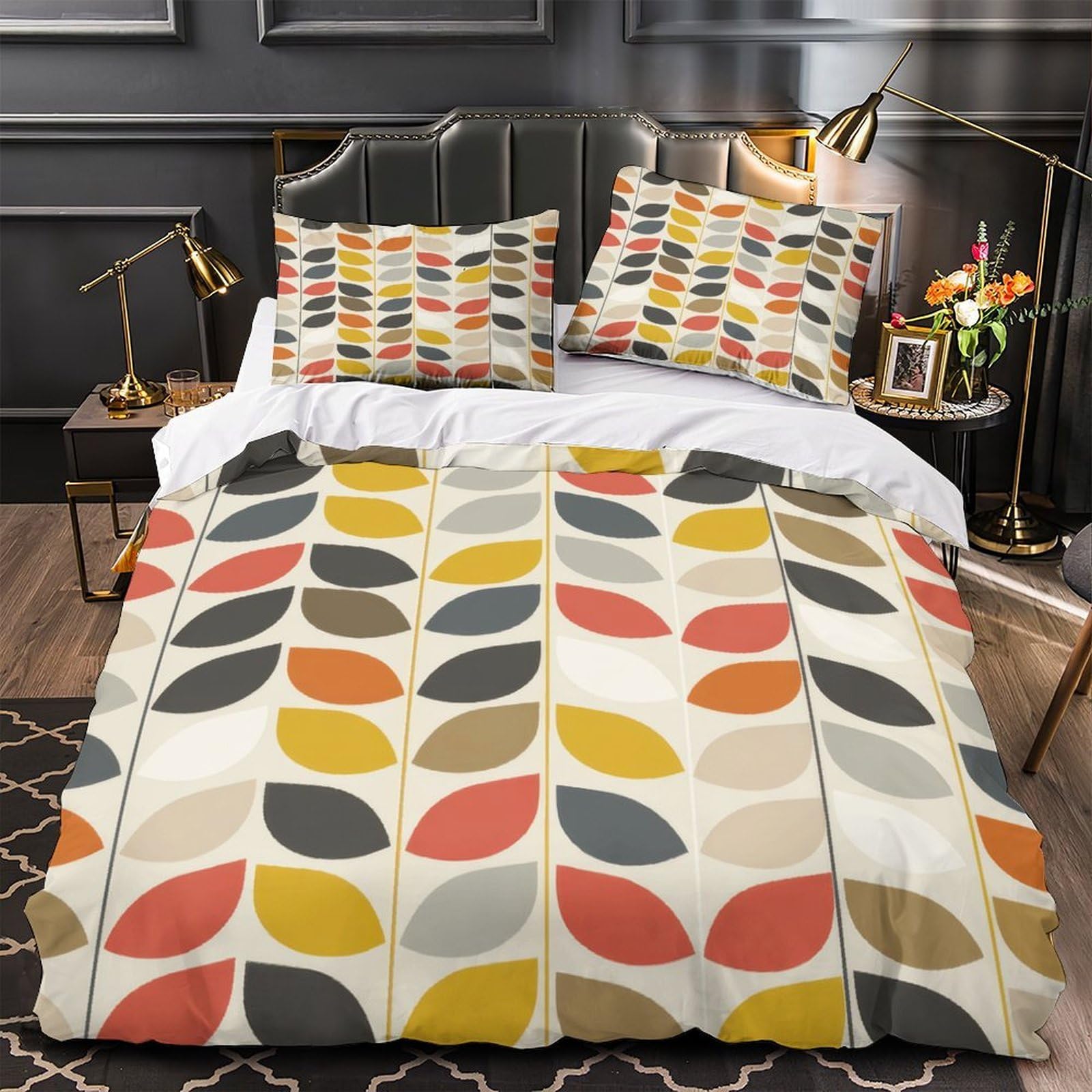 Housse de Couette Microfiber Monuments de Paris Parure King Lit Adulte 3D Parfaite pour la Chambre