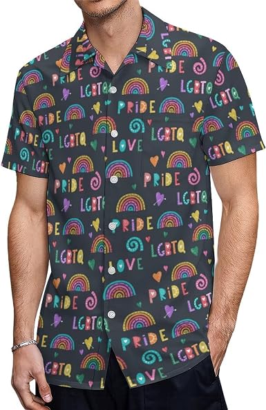 Men's Casual Button Down Short Sleeve 
