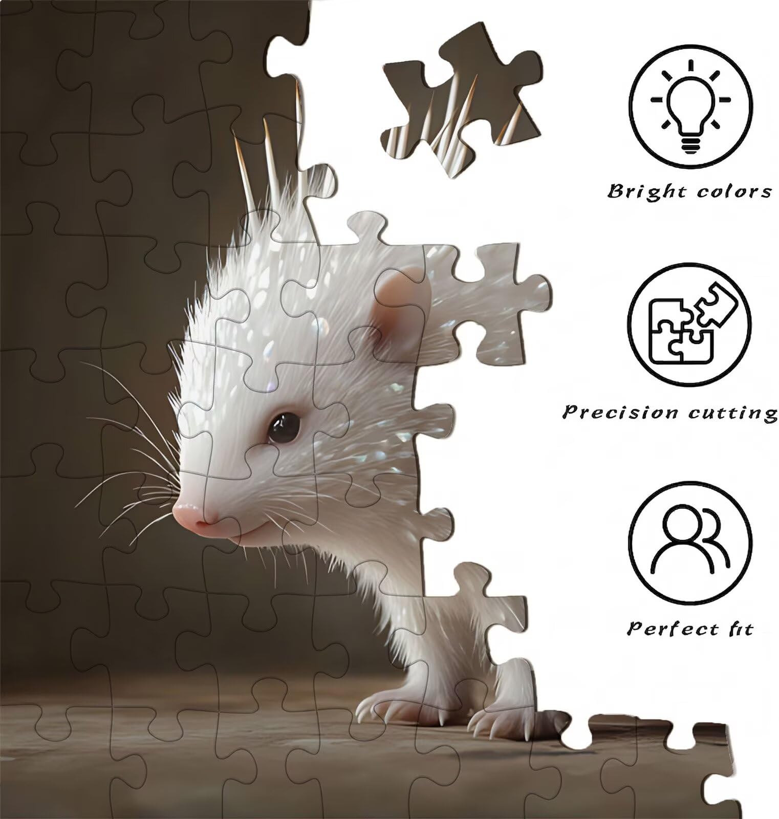 Puzzle 2000 Teile, Holzpuzzle Erwachsene Igel Tier Impossible Klassische Jigsaw Puzzles 99.5 x 70.5 cm, Familien Spiel, Puzzle Stressabbau Denkspiel, Puzzle-Liebhaber w0-111