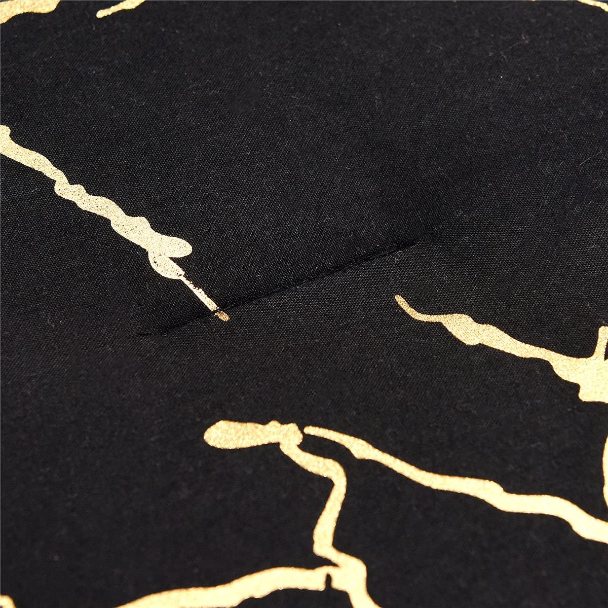 Holawakaka Gold Metallic Marble Comforter Set Queen Size Foil Print Glitter Bedding Sets,Black/Gold,Queen - Image 5