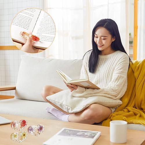 Miniatura 6 de Soporte para páginas de libros 3 piezas regalos para amantes de los libros soporte para abrelibros de resina soporte para el día de San Valentín