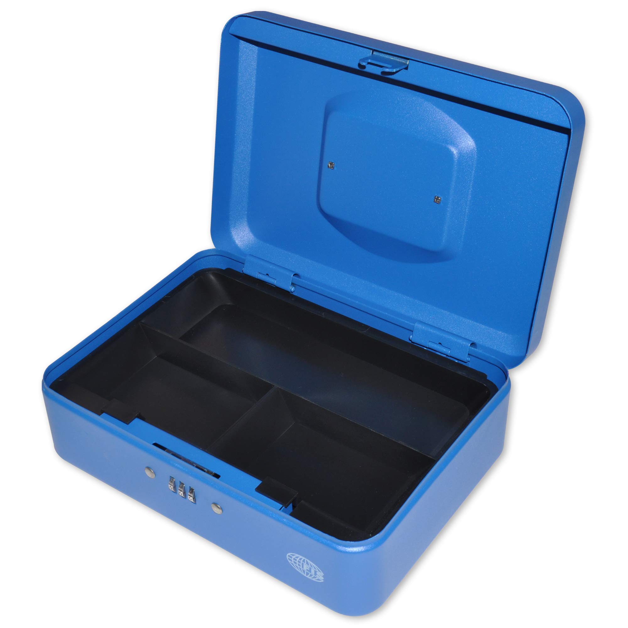 FISFIS Cash Box with Number Lock 10 Inch, Matt Finish Blue Color - FSCPTS0027BL