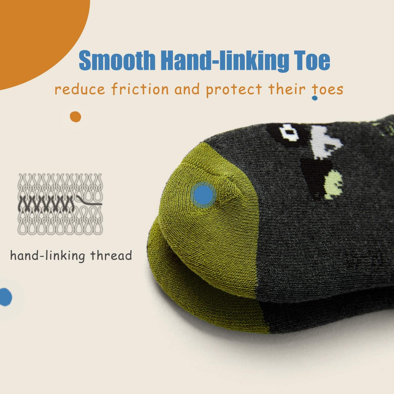 Kids Winter Socks Boys Warm Socks Thick Cotton Thermal Crew Socks for Boys 6 Pairs