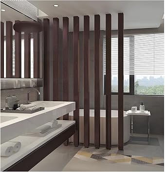 Floor to Ceiling Wall Partition Post Room Divider Pole, Privacy Screen Slats, Separation Column/Separadores De Cuartos,Freestanding Metal partition9root,125cm/49.2in/4.10ft