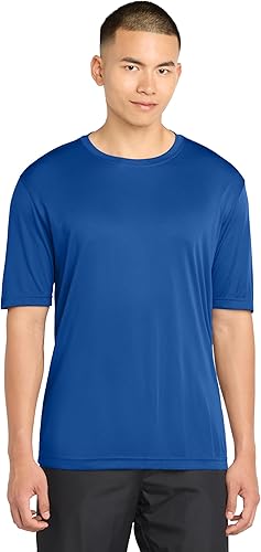 Sport-Tek camiseta de competición para hombre con contraste de color.