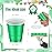 Roshtia 100 Pack 2 oz Christmas Plastic Shot Cups, Mini Disposable Shot Glasses 2 oz Party Cups for Wedding Christmas Winter Party, Beer Taste Serving, Snacks(Green)