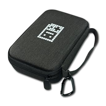 GameLo RG35XX Plus Case Portable Console Case for RG35XX Plus, Holds Game Console, Charging Cable, and Accessories, with Straps and D-Buckles, Lightweight, Compact, Easy to Carry, Black
