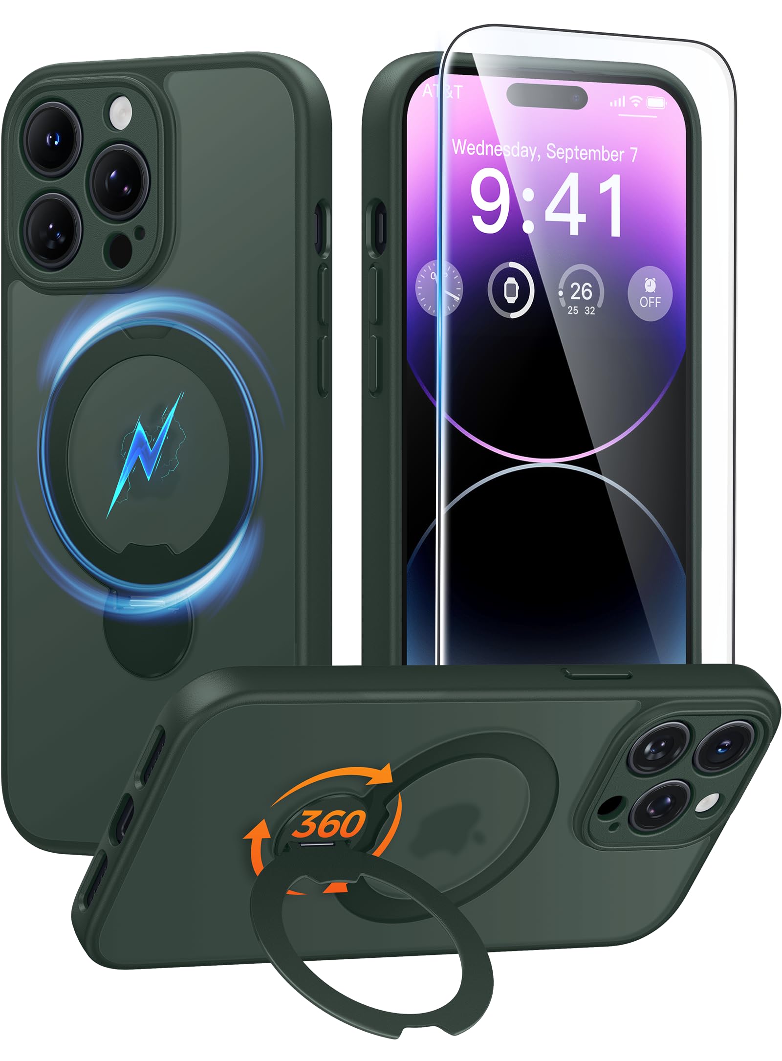 Photo 1 of FNTCASE iPhone 14 Pro Max Case with Magnetic Stand