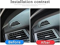 Vista 2 de Cubierta de marco de salida de aire de plástico ABS para salpicadero de automóvil, accesorios para BMW X5 X6 E70 E71 2008-2013, conducción a la Negro