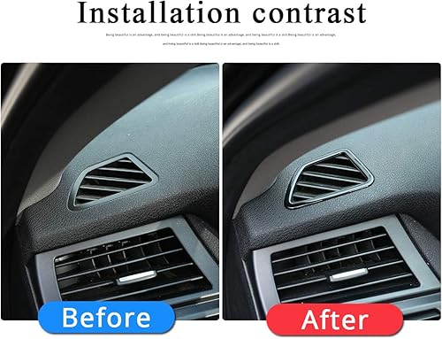 Miniatura 10 de CHEYA - Marco de ventilación de plástico ABS para salpicadero de coche, accesorios para BMW X5 X6 E70 E71 2008-2013, conducción a la izquierda