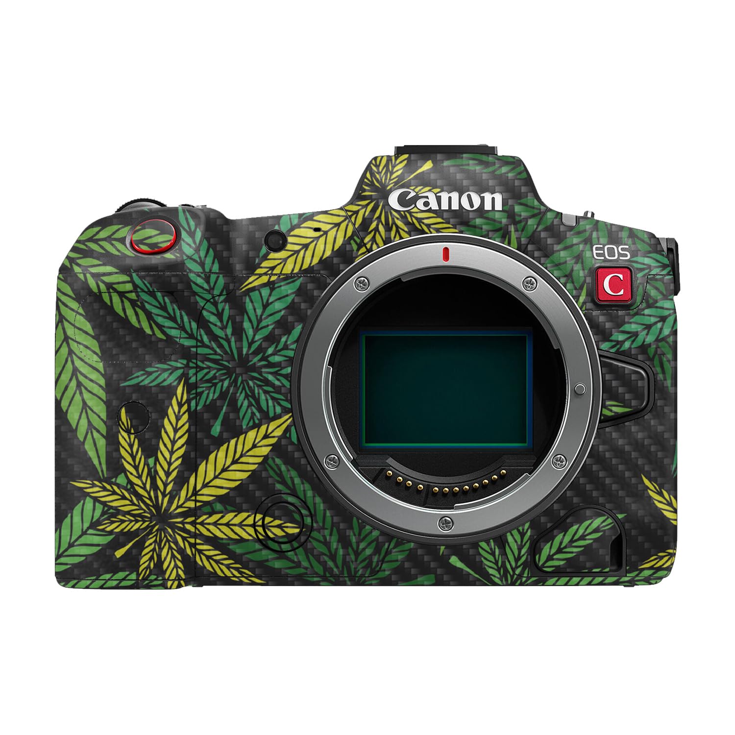 Carbon Fiber Camera Skin Compatible with Canon EOS R5C (2022) - Cannabis Culture - Premium 3M Vinyl Protective Wrap Decal Cover - Easy to Apply | Crafted in the USA by MightySkins