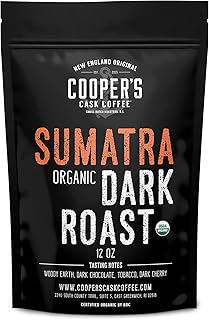 Organic Dark Roast Sumatra, Ground Coffee, Single Origin Grade 1 Premium Coffee - 12 oz Bag
