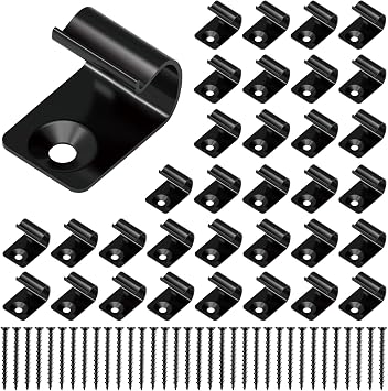 Trex Starter Clips Start Clips for Decking 316 Stainless Steel Black Universal Starter Decking Clips Trex Hideaway Fasteners with Decking Screws 40 Pack, JZ-TC002