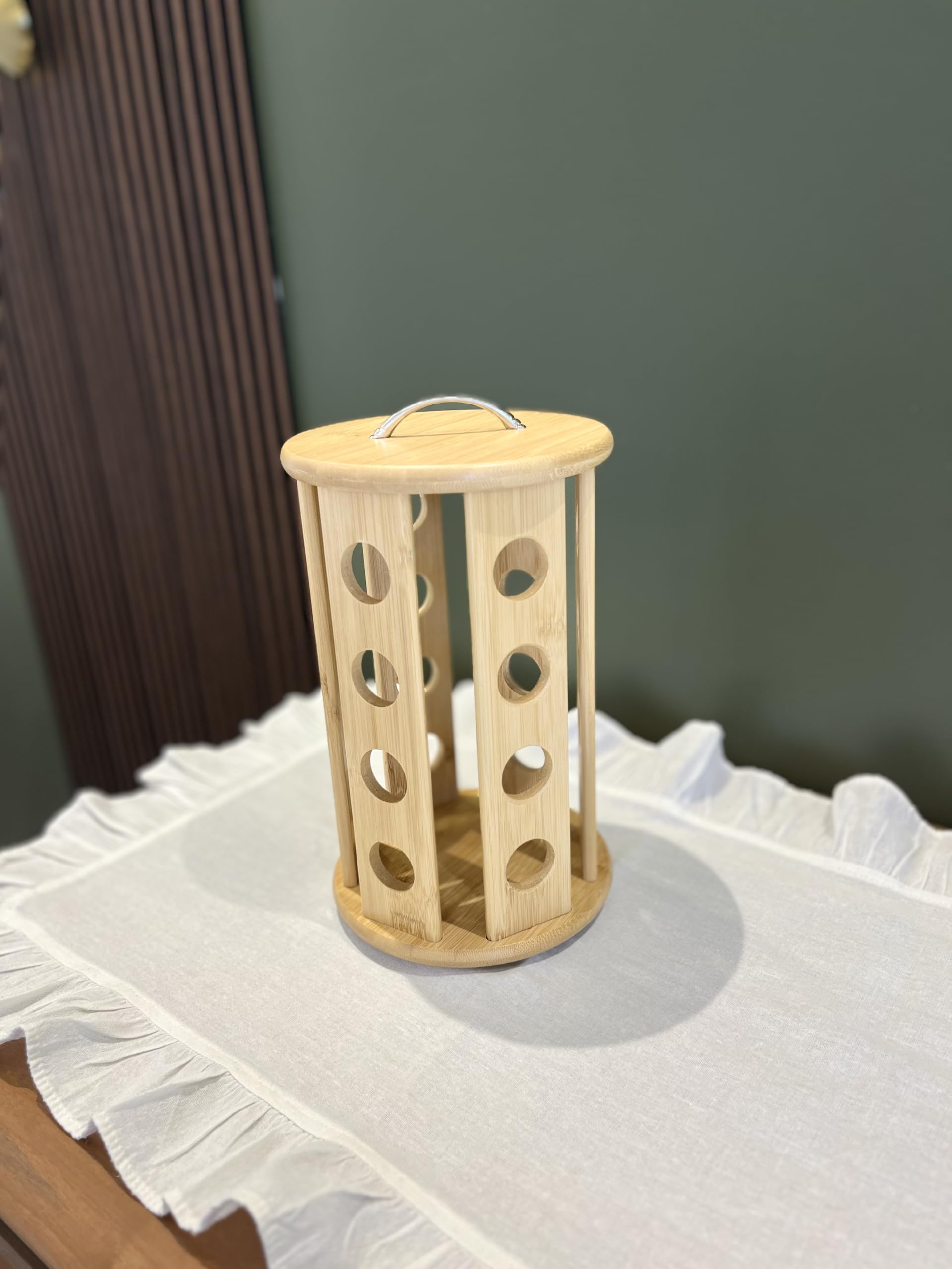 Bambu Kapsül Kahve Döner Stand, Bej, 20 x 30 cm