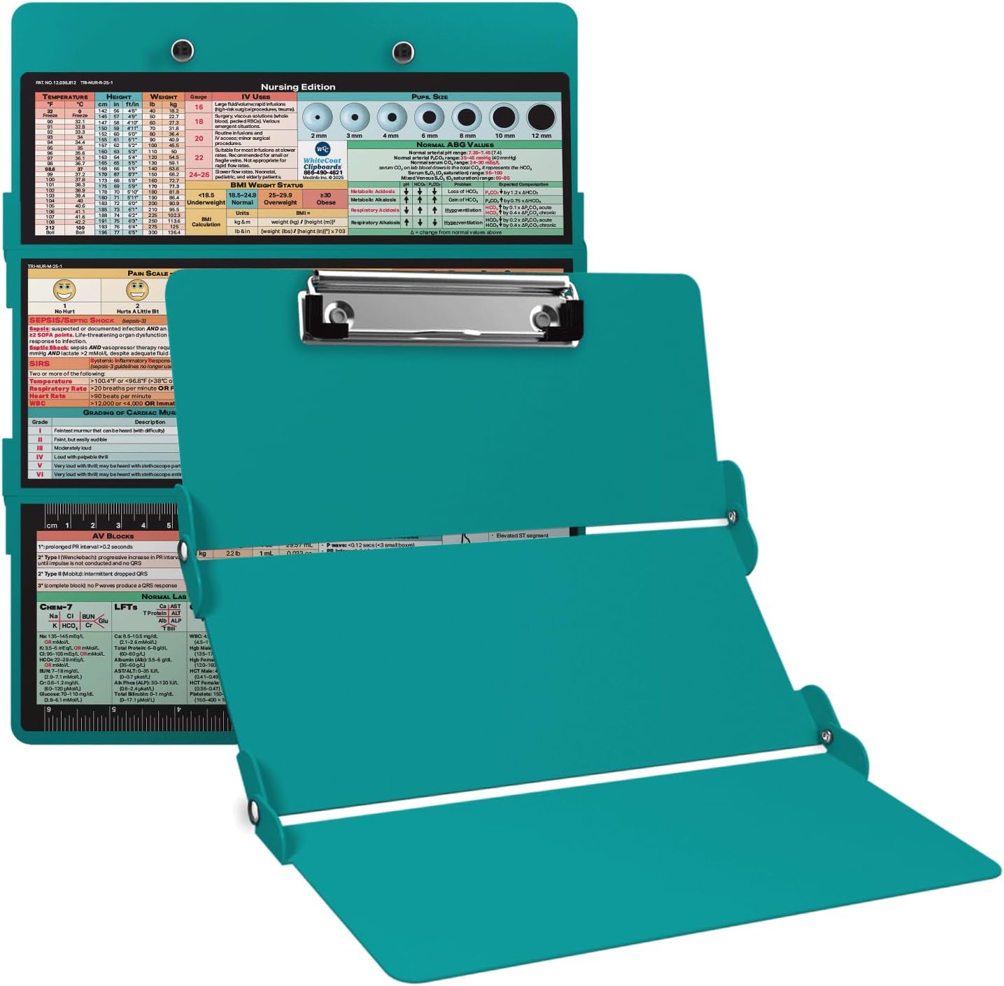 Whitecoat Clipboard® Trifold - Nursing Edition (White, Trifold)